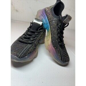 Steve Madden SM NY90 Maxima Black Fully Rhinestone Sparkle Sneakers Girl’s 4 M